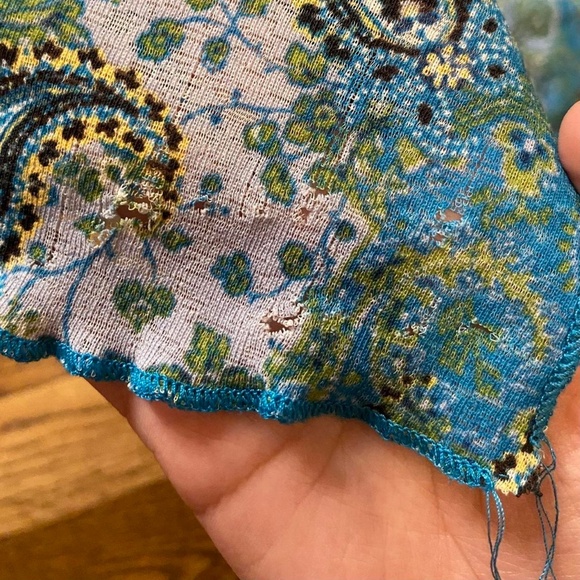 Y2k Paisley mesh babydoll top - Picture 5 of 5